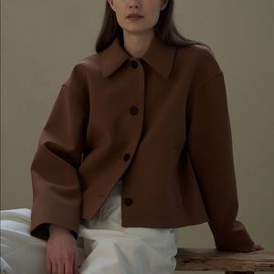 Urago Single Breasted Jacket in Brown